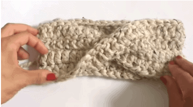 crochet twisted ear warmers