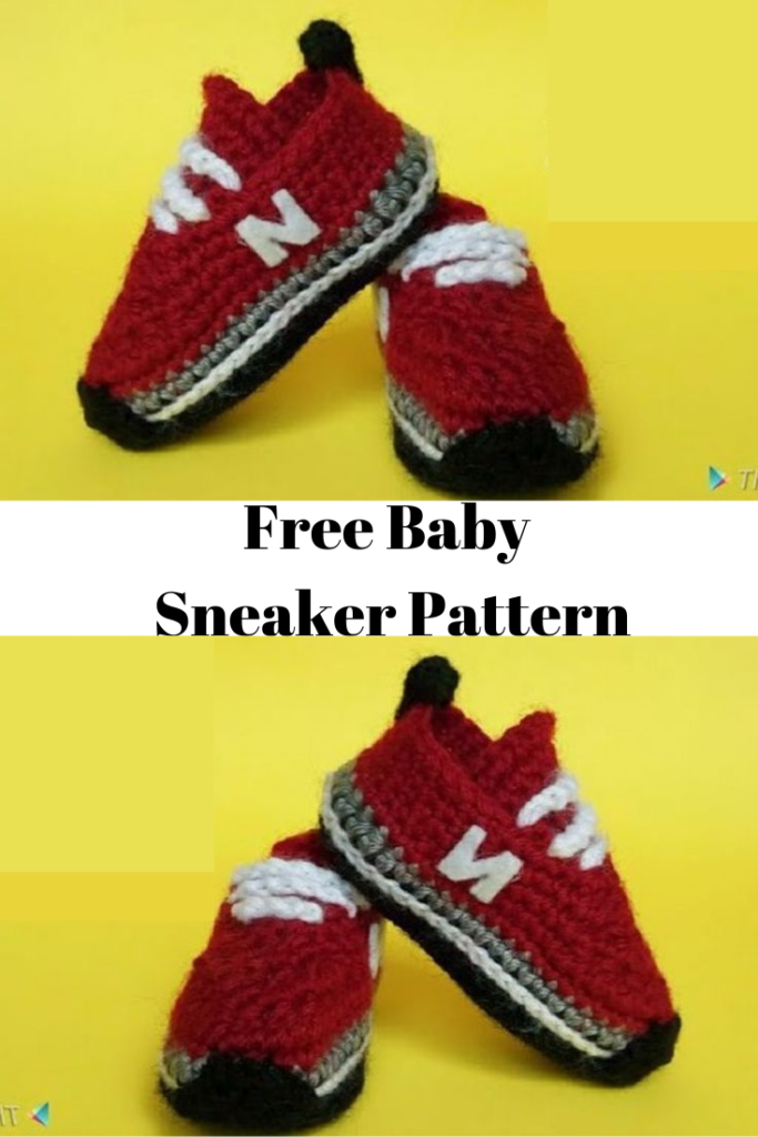 crochet baby sneaker pattern