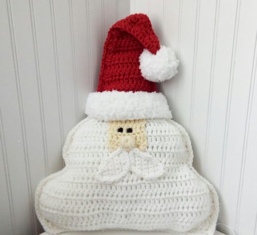 crochet santa pillow