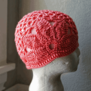 Crochet mesh flower hat