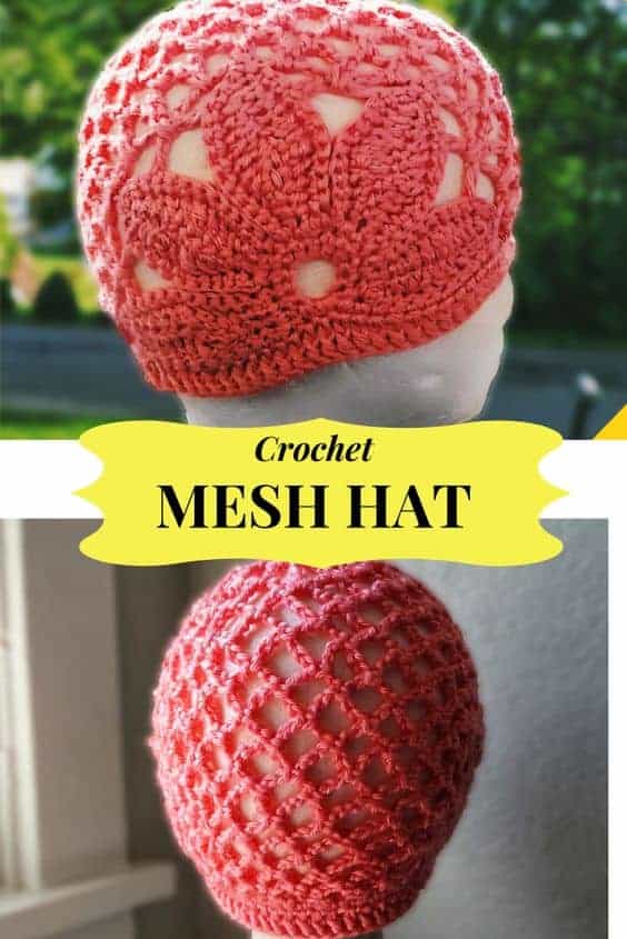 mesh crochet hat