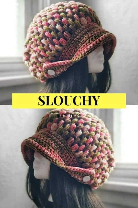 crochet puffs stitch hat