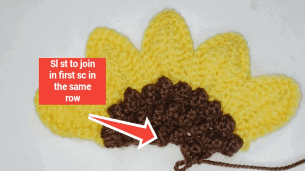 Summer crochet sunflower hat