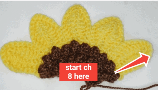 sunflower crochet hat