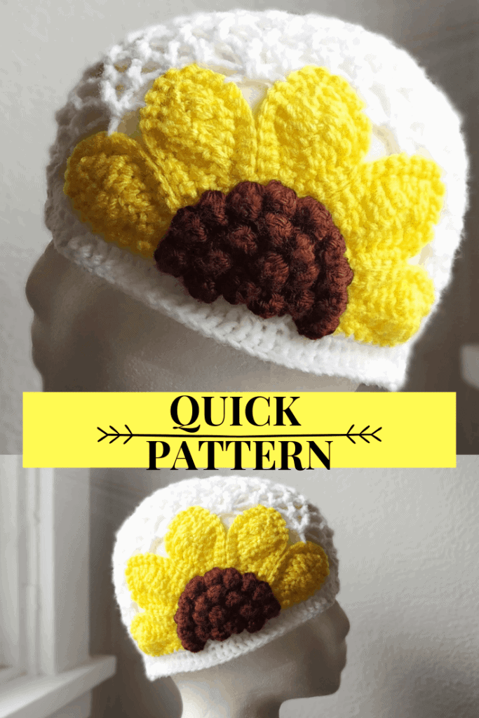 crochet sunflower hat