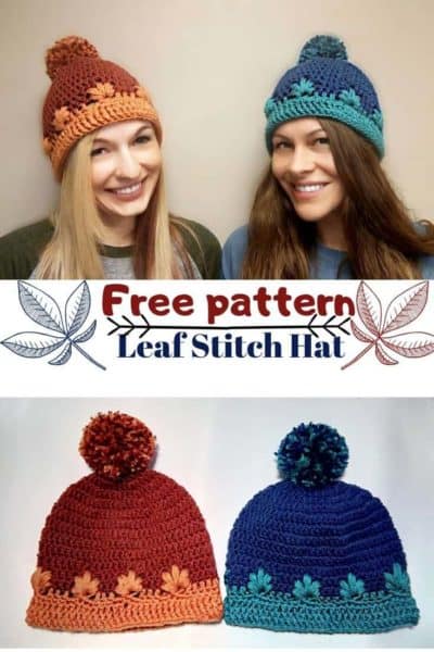 crfree crochet beanie patternochet leaf stitch hat