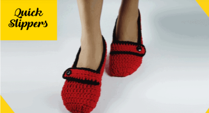 Quick crochet slippers for beginners
