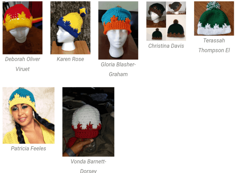crochet leaf stitch hat