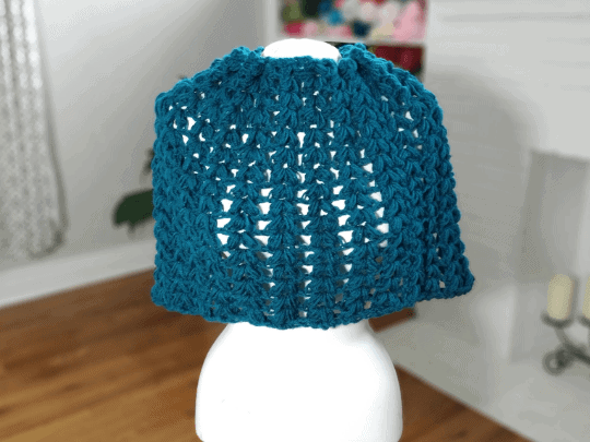 crochet magic v-puff scarf