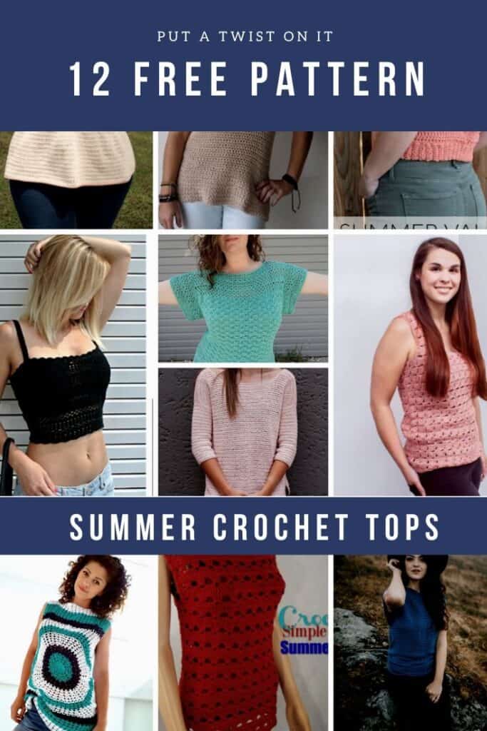 Womens Crochet Crop Top Pattern, Ladies Summer Bralette Design