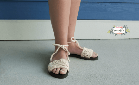 free crochet sandals for adults