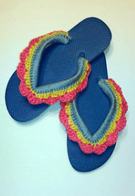 free crochet flip flops