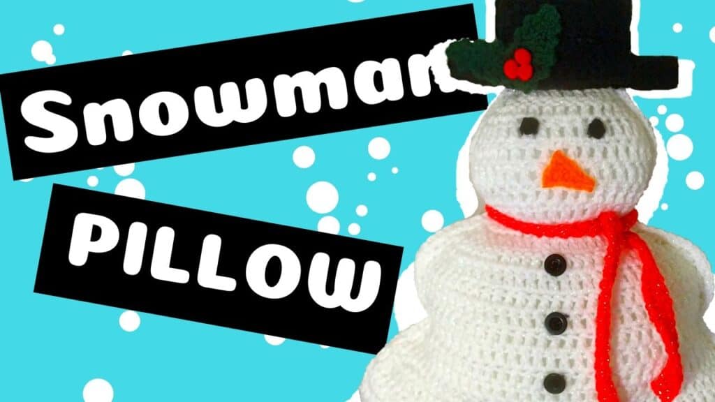 Crochet Snowman Pillow