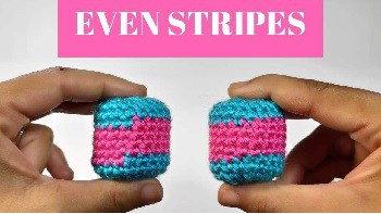 crochet jogless stripes in the round