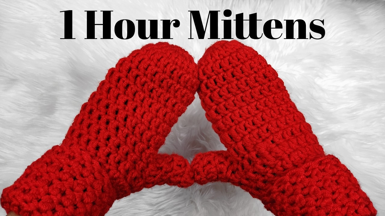 KISS Crochet Mittens | Free Pattern For Beginners