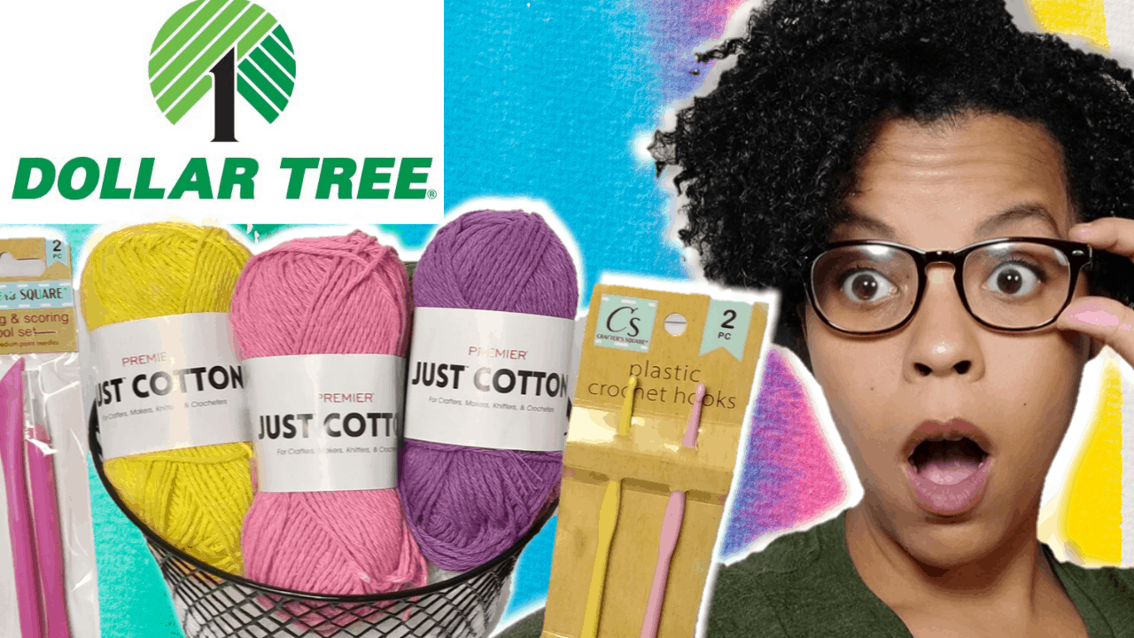 crochet supplies from the Dollar Tree
