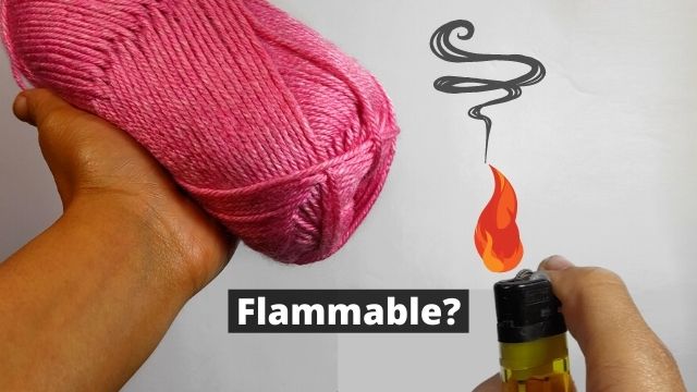 is acrylic yarn flammable
