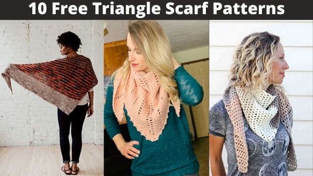 Easy Crochet triangle scarf pattern