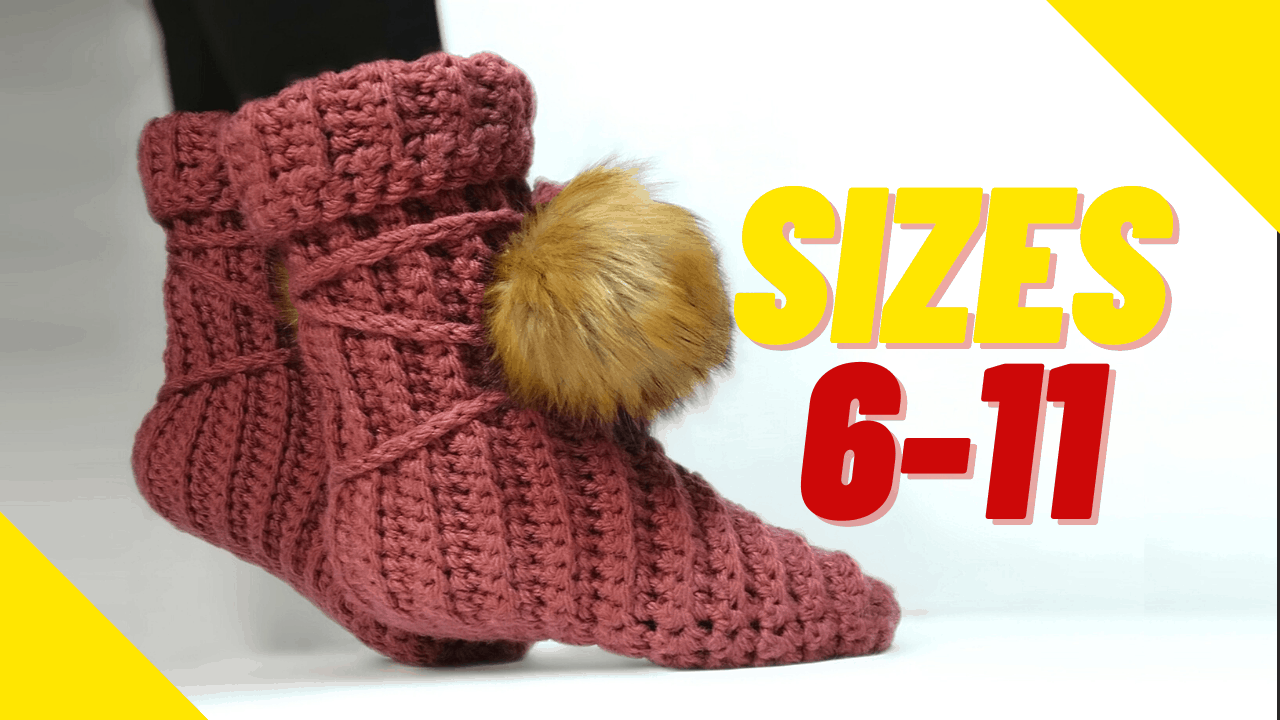 Crochet slipper boot pattern