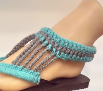 Flip flop soles for crochet