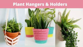 Crochet plant hangers