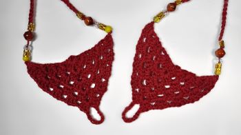 crochet barefoot sandals with beads