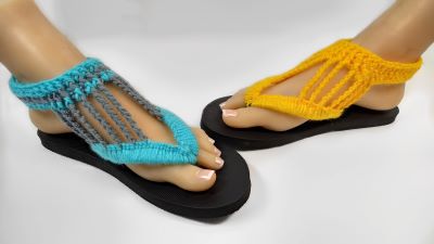free flip flop crochet sandals
