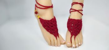 crochet barefoot sandals