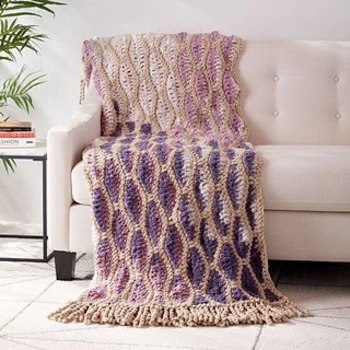 Chunky crochet blanket