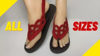 How To Crochet Sandals Using Flip Flop Soles (VIDEO)