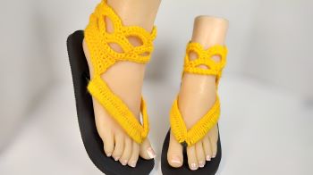 Crochet flip flop pattern free