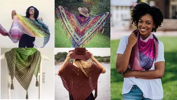 Free Crochet Pattern Lace Triangle Shawl · Free Crochet Patterns