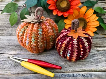 crochet pumpkin stems