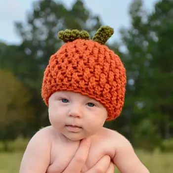 free crochet pumpkin hat