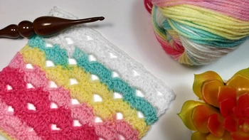 Crochet wheatsheaf stitch
