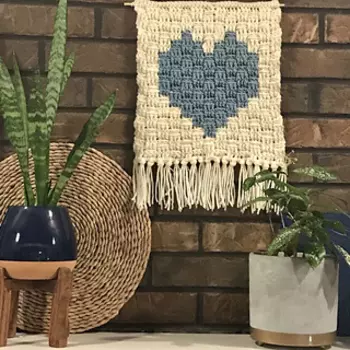 crochet heart decor