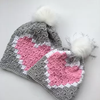 crochet heart hat pattern