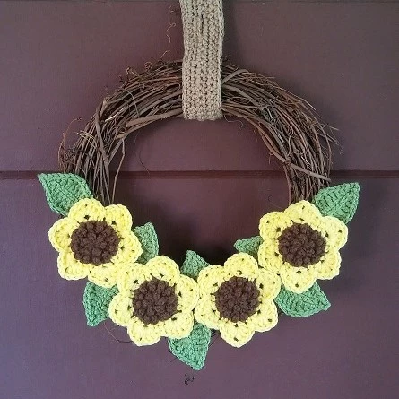 fall crochet wreath pattern