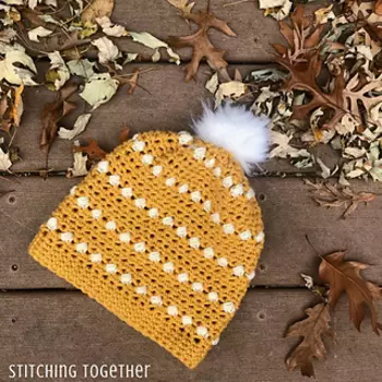 crochet puff stitch hat