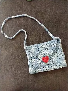 variegated crochet purse