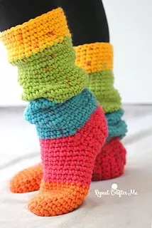 crochet slippers pattern with super bulky yarn