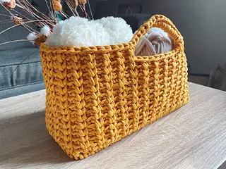 free crochet basket pattern with super bulky yarn