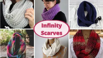 Crochet infinity scarves patterns