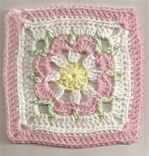 crochet granny square flower pattern