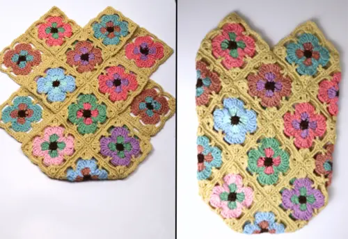 crochet granny square bag