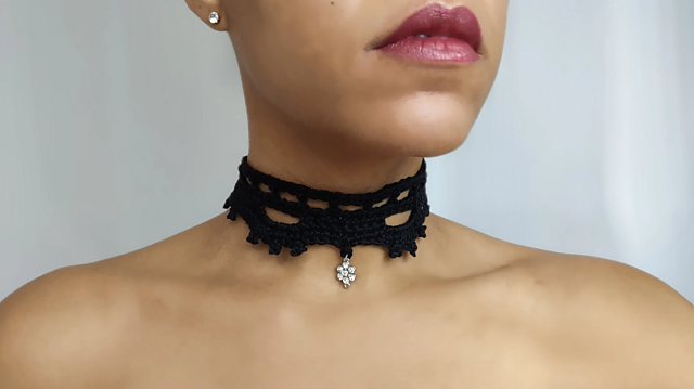 princess crochet choker necklace goth