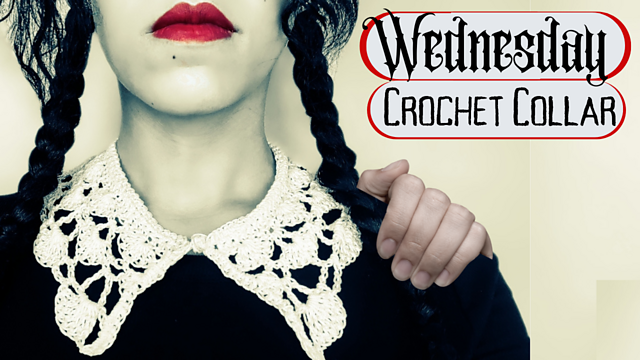 wednesday gothic crochet collar pattern