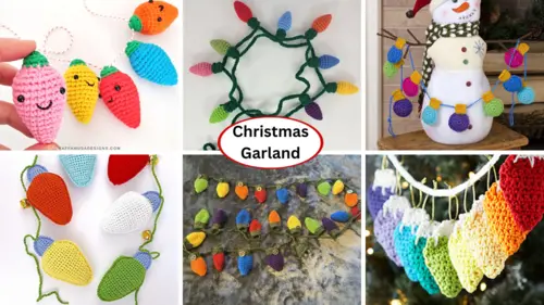 crochet Christmas light garland pattern free