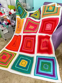 Free crochet temperature blanket pattern