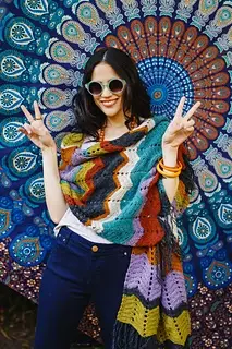 70s crochet shawl pattern